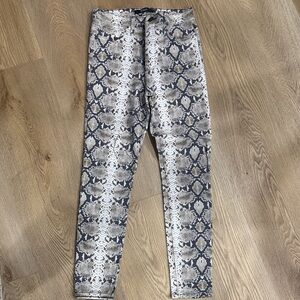Hudson Jeans Snake Print Jeggings - Black and White